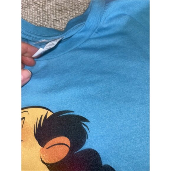 Sneaky Gargamel The Smurfs Mischievous Design Men's T-Shirt 38”w X 27.5” LG Blue - Picture 3 of 5